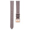 Uhrenarmband, 13 mm (0,51″) breit, Leder, grau, roségoldfarben Uhrenarmband, 13 mm (0,51″) breit, Leder, grau, roségoldfarben