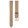 Uhrenarmband, 13 mm (0,51″) breit, Leder, grau, roségoldfarben Uhrenarmband, 13 mm (0,51″) breit, Leder, grau, roségoldfarben