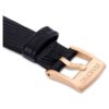 Uhrenarmband, 13 mm (0,51″) breit, Leder, schwarz, roségoldfarben Uhrenarmband, 13 mm (0,51″) breit, Leder, schwarz, roségoldfarben