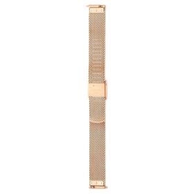 Uhrenarmband, 13 mm (0,51″) breit, Metall, roségoldfarben, roségoldfarbene Oberfläche