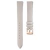 Uhrenarmband, 14 mm (0,55″) breit, Leder, grau, roségoldfarben Uhrenarmband, 14 mm (0,55″) breit, Leder, grau, roségoldfarben