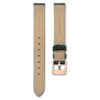 Uhrenarmband, 14 mm (0,55″) breit, Leder, grün, roségoldfarben Uhrenarmband, 14 mm (0,55″) breit, Leder, grün, roségoldfarben