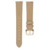 Uhrenarmband, 16 mm (0,63″) breit, Leder mit Ziernähten, beige, roségoldfarben Uhrenarmband, 16 mm (0,63″) breit, Leder mit Ziernähten, beige, roségoldfarben