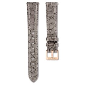 Uhrenarmband 16 mm (0,63″) breit, Leder mit Ziernähten, grau Uhrenarmband 16 mm (0,63″) breit, Leder mit Ziernähten, grau