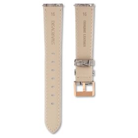 Uhrenarmband 16 mm (0,63″) breit, Leder mit Ziernähten, grau Uhrenarmband 16 mm (0,63″) breit, Leder mit Ziernähten, grau