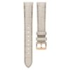 Uhrenarmband, 16 mm (0,63″) breit, Leder mit Ziernähten, grau, roségoldfarben Uhrenarmband, 16 mm (0,63″) breit, Leder mit Ziernähten, grau, roségoldfarben