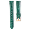 Uhrenarmband, 16 mm (0,63″) breit, Leder mit Ziernähten, grün Uhrenarmband, 16 mm (0,63″) breit, Leder mit Ziernähten, grün