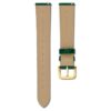 Uhrenarmband 16 mm (0,63″) breit, Leder mit Ziernähten, grün, goldfarben Uhrenarmband 16 mm (0,63″) breit, Leder mit Ziernähten, grün, goldfarben