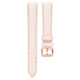 Uhrenarmband 16 mm (0,63″) breit, Leder mit Ziernähten, rosa, roségoldfarben