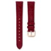 Uhrenarmband 16 mm (0,63″) breit, Leder mit Ziernähten, rot, roségoldfarben Uhrenarmband 16 mm (0,63″) breit, Leder mit Ziernähten, rot, roségoldfarben