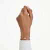 Una Angelic Armband mit rundgeschliffenen, doppelseitigen Motiven, weiß, rhodiniert