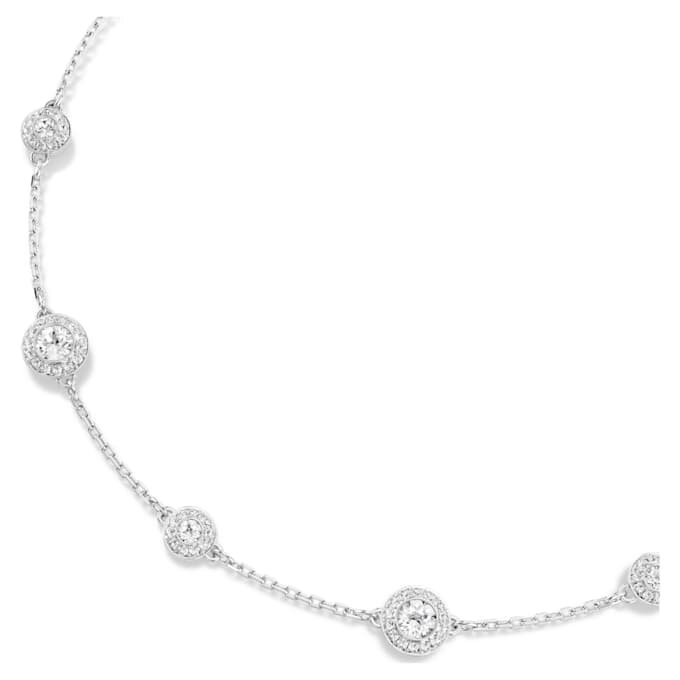 Una Angelic Halskette mit rundgeschliffenen, doppelseitigen Motiven, weiß, rhodiniert Una Angelic Halskette mit rundgeschliffenen, doppelseitigen Motiven, weiß, rhodiniert