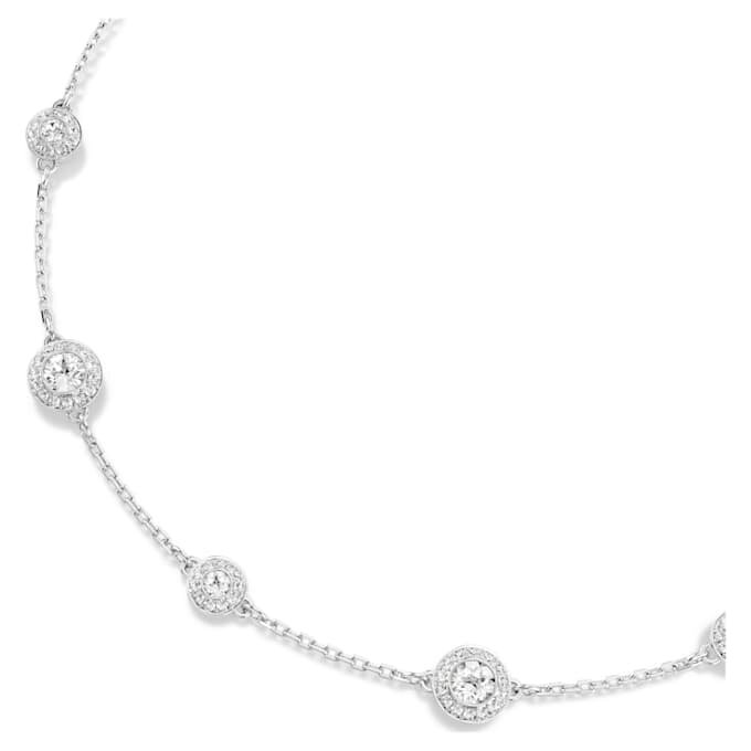 Una Angelic Halskette mit rundgeschliffenen, doppelseitigen Motiven, weiß, rhodiniert Una Angelic Halskette mit rundgeschliffenen, doppelseitigen Motiven, weiß, rhodiniert