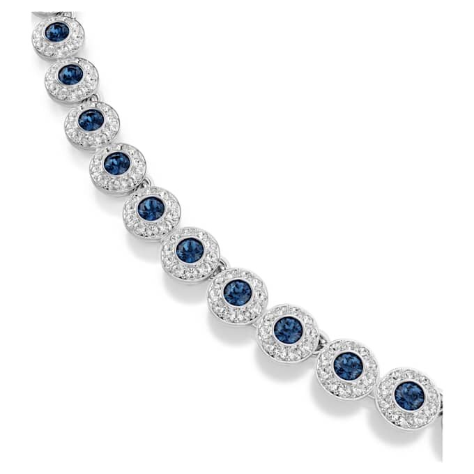 Una Angelic Halskette mit rundgeschliffenen Kristallen, blau, rhodiniert Una Angelic Halskette mit rundgeschliffenen Kristallen, blau, rhodiniert