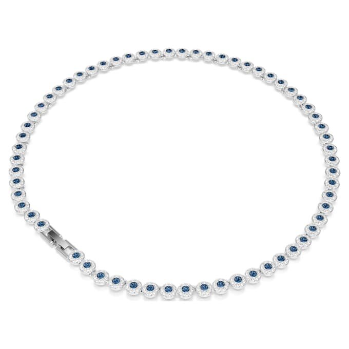 Una Angelic Halskette mit rundgeschliffenen Kristallen, blau, rhodiniert Una Angelic Halskette mit rundgeschliffenen Kristallen, blau, rhodiniert