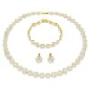 Una Angelic Set (3-teilig), Rundschliff, Weiß, vergoldet