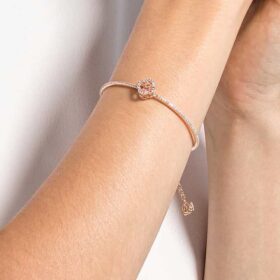 Una Armreif „Clover“, Rosa, roségoldfarben plattiert