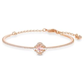 Una Armreif „Clover“, Rosa, roségoldfarben plattiert