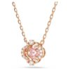 Una-Halskette „Clover“, Rosa, roségoldfarben plattiert