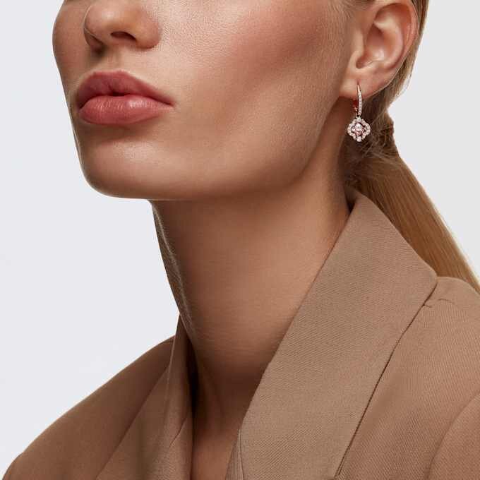 Una Ohrringe „Clover“, rosa, roségoldfarben plattiert Una Ohrringe „Clover“, rosa, roségoldfarben plattiert