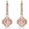 Una Ohrringe „Clover“, rosa, roségoldfarben plattiert Una Ohrringe „Clover“, rosa, roségoldfarben plattiert