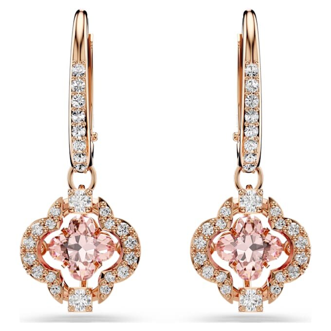 Una Ohrringe „Clover“, rosa, roségoldfarben plattiert Una Ohrringe „Clover“, rosa, roségoldfarben plattiert