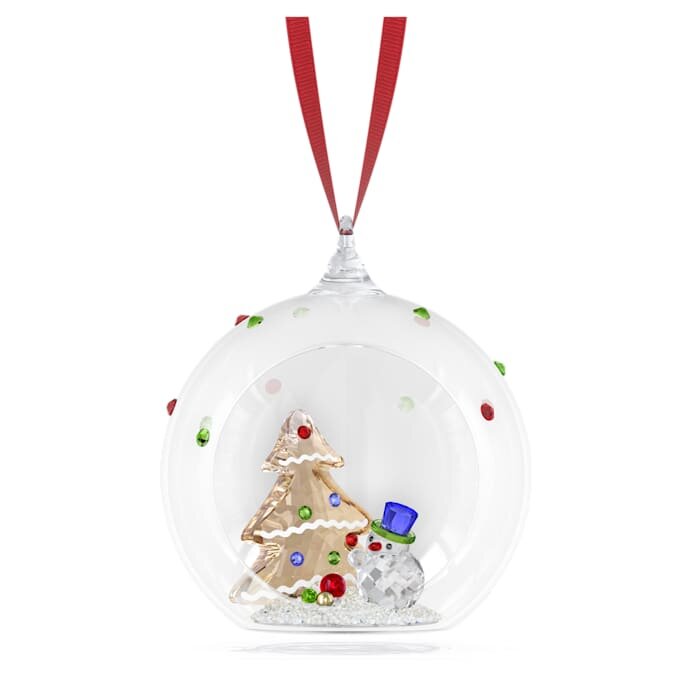 Weihnachtskugel „Holiday Cheers“ mit Baum und Schneemann Weihnachtskugel „Holiday Cheers“ mit Baum und Schneemann